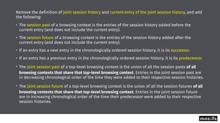 Remove the definition of joint session history and current entry of the joint session history, and add
the following:
• Th...