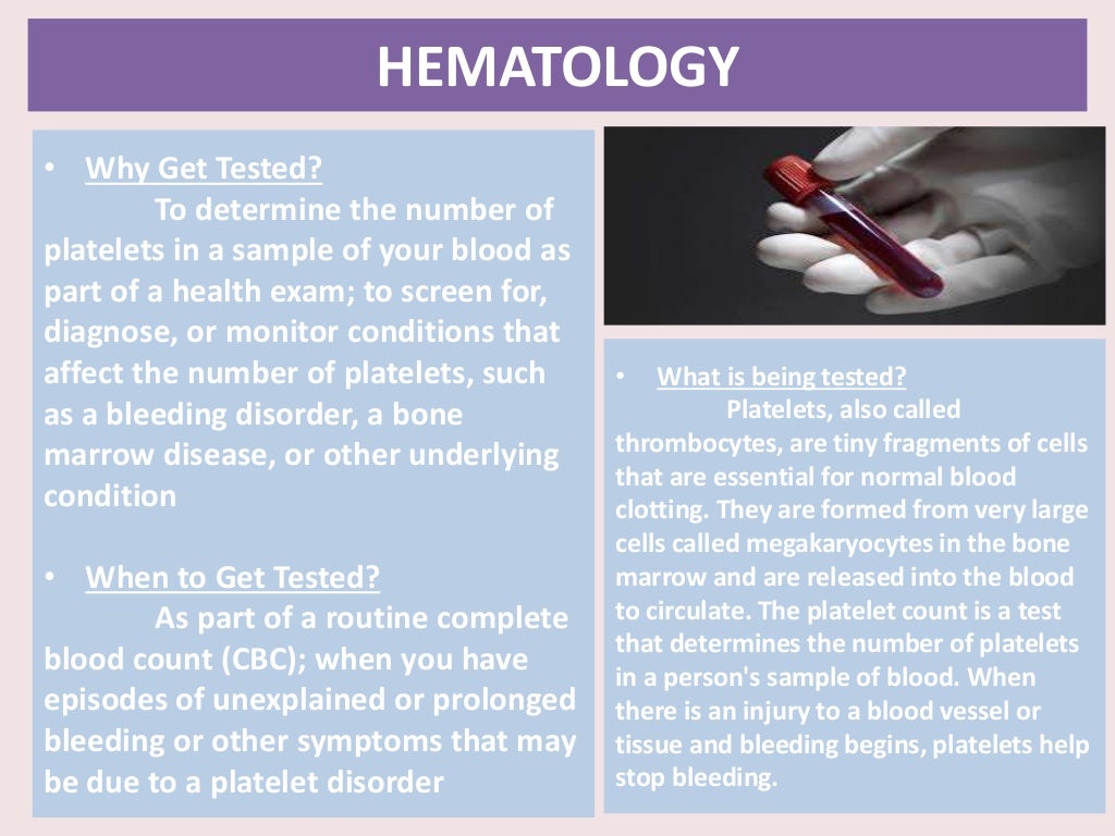 HEMATOLOGY Laboratory Tests