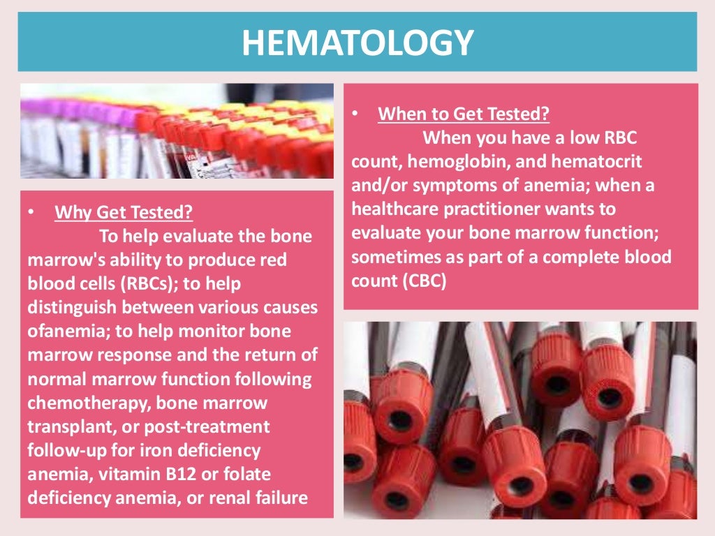 HEMATOLOGY Laboratory Tests