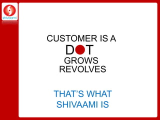 CUSTOMER IS A D   T GROWS REVOLVES THAT’S WHAT SHIVAAMI IS 