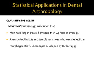 Dental anthropology | PPTX