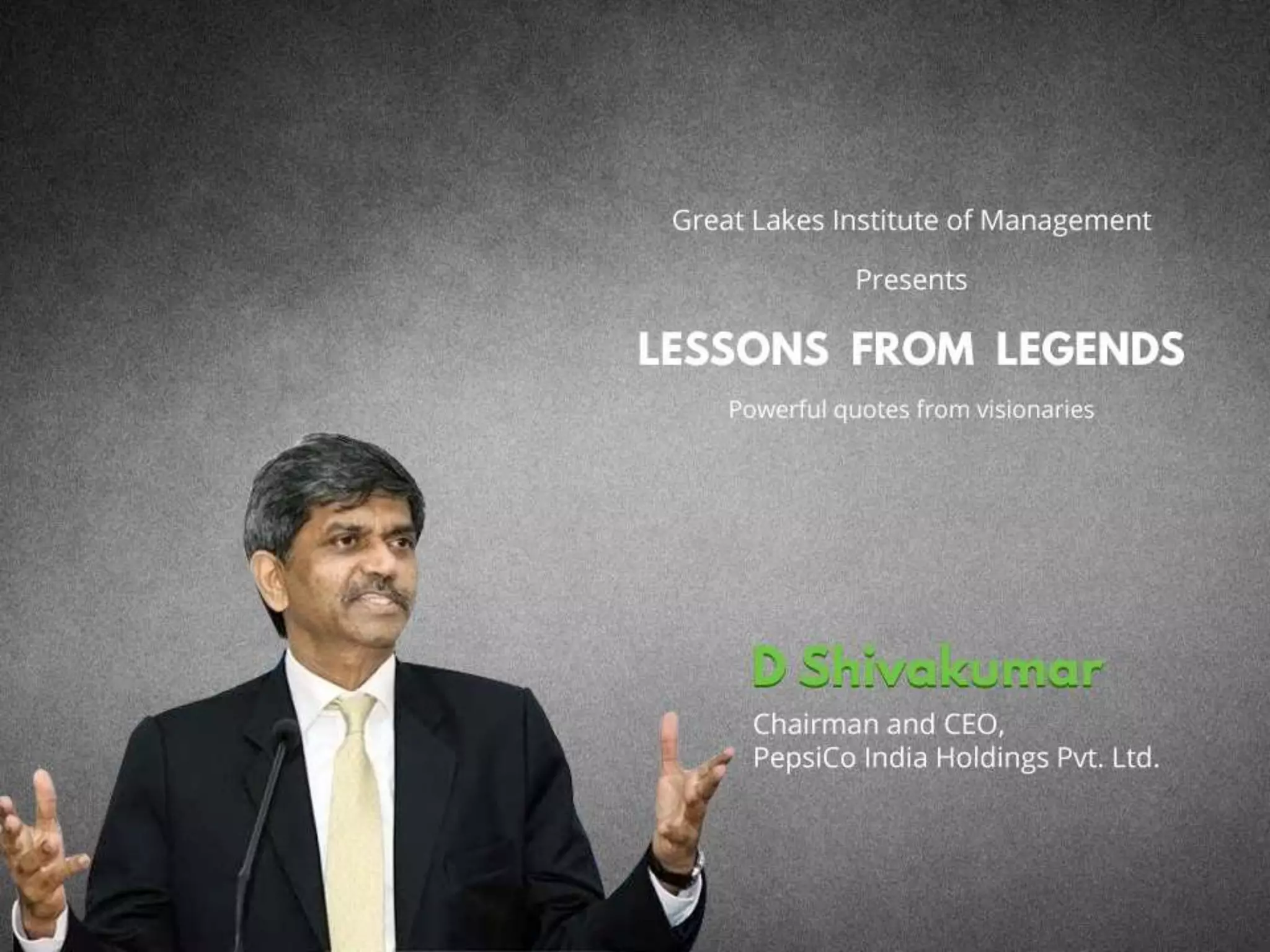 Tips on Change Management by Pepsico India Holdings’ CEO Shivakumar | PPTX