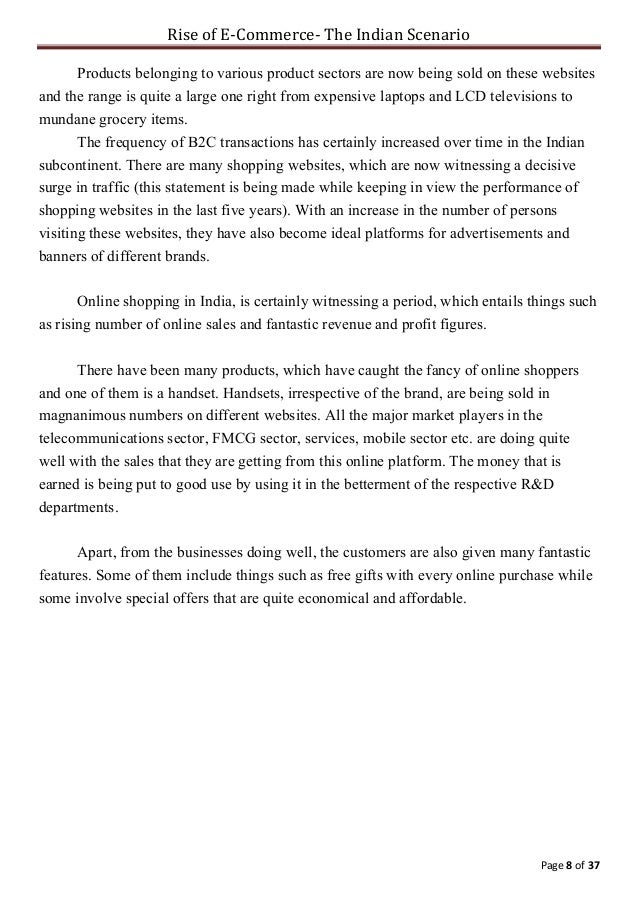 Ecommerce project in brief pdf