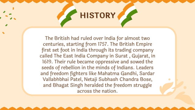 presentation on topic independence day