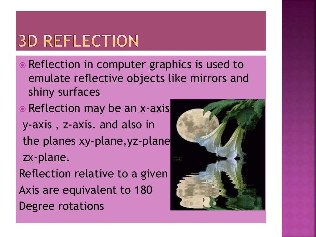 3D transformation in computer graphics