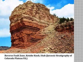 Reverse Fault Zone, Ketobe Knob, Utah (Jurassic Stratigraphy of
Colarado Plateau US.)
 