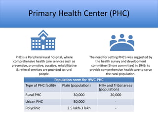 Medical officer phc health worker female and male | PPTX