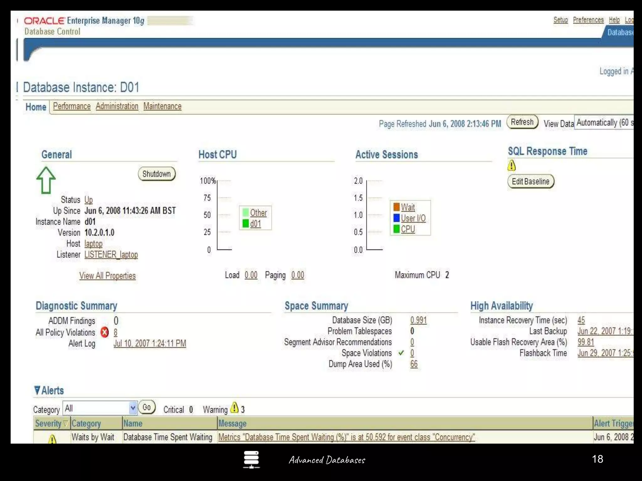 Advanced Databases 18
 