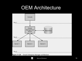 Advanced Databases
OEM Architecture
19
 