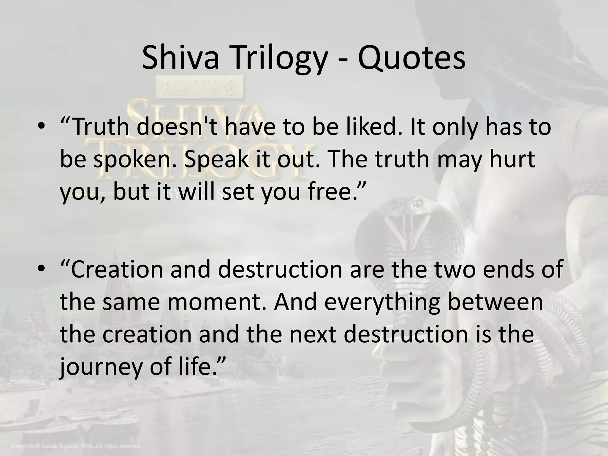 Shiva Trilogy a Review PPT
