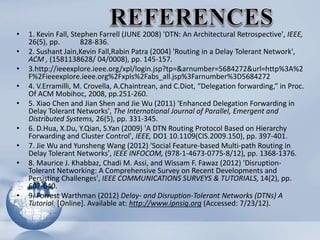 Intro to DTN and routing classification