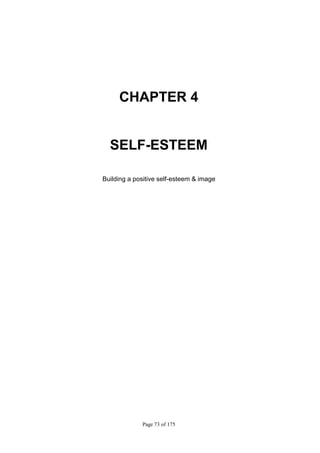 Page 73 of 175
CHAPTER 4
SELF-ESTEEM
Building a positive self-esteem & image
 