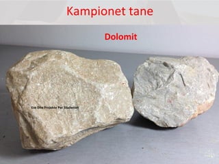 Kampionet tane
Dolomit
Ese Dhe Projekte Per Studentet
 