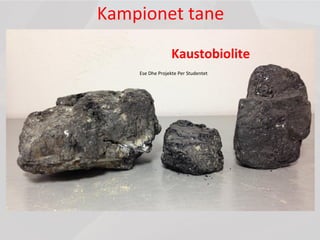 Kampionet tane
Kaustobiolite
Ese Dhe Projekte Per Studentet
 