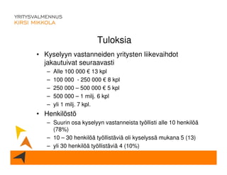SäHköInen KaupankäYnti 2015 Tulosaineisto Mikkola 041209