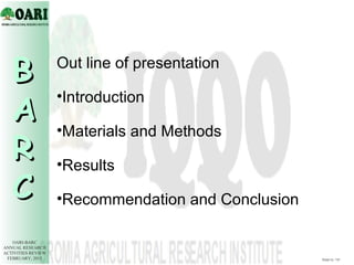 Demonstration of dairy technologies in peri-urban areas of Nekemte, Bako and Gimbi towns, western Oromia, Ethiopia