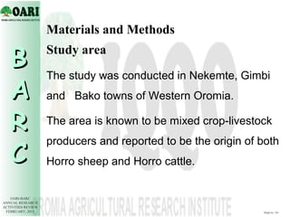 Demonstration of dairy technologies in peri-urban areas of Nekemte, Bako and Gimbi towns, western Oromia, Ethiopia