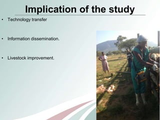 Comparison of oestrous synchronization response and pregnancy rate on village cows following timed artificial insemination in Kwazulu-Natal and Limpopo Provinces” 