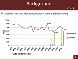 Technical efficiency and technological gaps among smallholder beef farms in Botswana: A stochastic meta-frontier approach