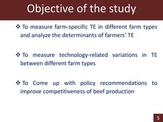 Technical efficiency and technological gaps among smallholder beef farms in Botswana: A stochastic meta-frontier approach
