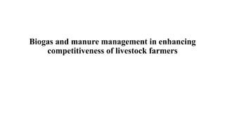 Role of support services in enhancing competitiveness of smallholder livestock farmers