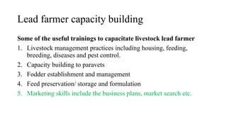 Role of support services in enhancing competitiveness of smallholder livestock farmers