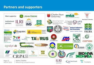 Measuring competitiveness of beef and sheep production on national and international level