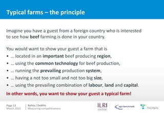 Measuring competitiveness of beef and sheep production on national and international level