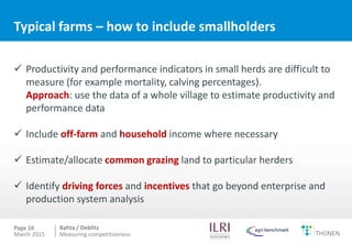 Measuring competitiveness of beef and sheep production on national and international level