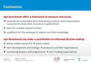 Measuring competitiveness of beef and sheep production on national and international level