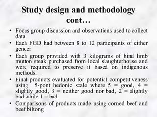 Meat preservation technologies in Kenya’s pastoral areas with potential for market competitiveness improvement