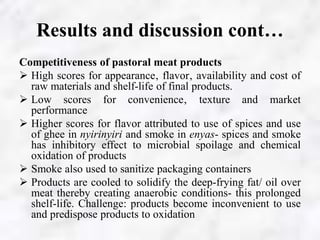 Meat preservation technologies in Kenya’s pastoral areas with potential for market competitiveness improvement