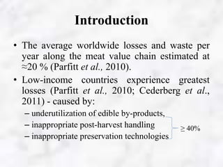 Meat preservation technologies in Kenya’s pastoral areas with potential for market competitiveness improvement