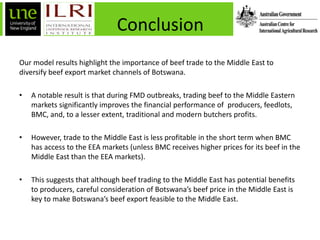 Feasibility analysis to trade boneless beef from Botswana to the Middle East: A system dynamics approach