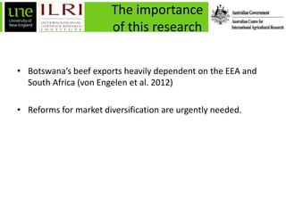 Feasibility analysis to trade boneless beef from Botswana to the Middle East: A system dynamics approach