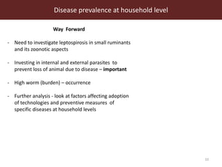 Disease prevalence at household level in smallholder livestock production system in Botswana 