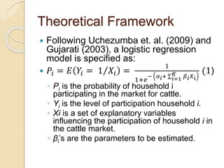 Determinants of market participation by smallholder cattle farmers and the institutional constraints to market participation in Botswana: Case study of Kweneng West