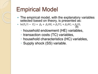 Determinants of market participation by smallholder cattle farmers and the institutional constraints to market participation in Botswana: Case study of Kweneng West