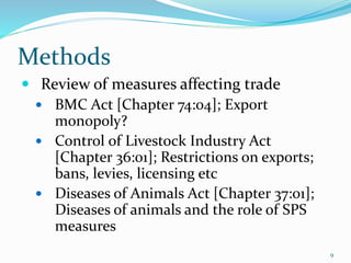 Regional trade opportunities for Botswana’s livestock sector (the small stock and beef sectors