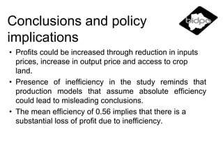 Measurement of competitiveness in smallholder livestock systems and emerging policy advocacy: An application to Botswana