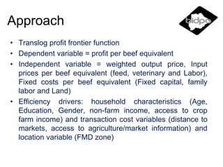 Measurement of competitiveness in smallholder livestock systems and emerging policy advocacy: An application to Botswana