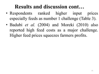 Value chain analysis of Botswana poultry industry: The case of Gaborone, Kgatleng, Kweneng and South East Districts