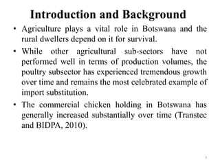 Value chain analysis of Botswana poultry industry: The case of Gaborone, Kgatleng, Kweneng and South East Districts