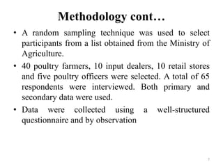 Value chain analysis of Botswana poultry industry: The case of Gaborone, Kgatleng, Kweneng and South East Districts