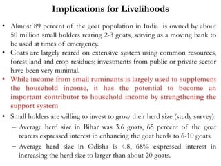 Leveraging the benefits of increasing market demand for meat in the interest of small ruminant rearers