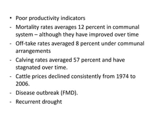 International competitiveness of Botswana’s beef industry
