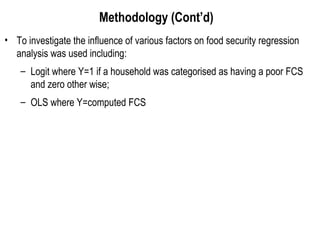 Characterisation of food security and consumption patterns among livestock keepers in Botswana