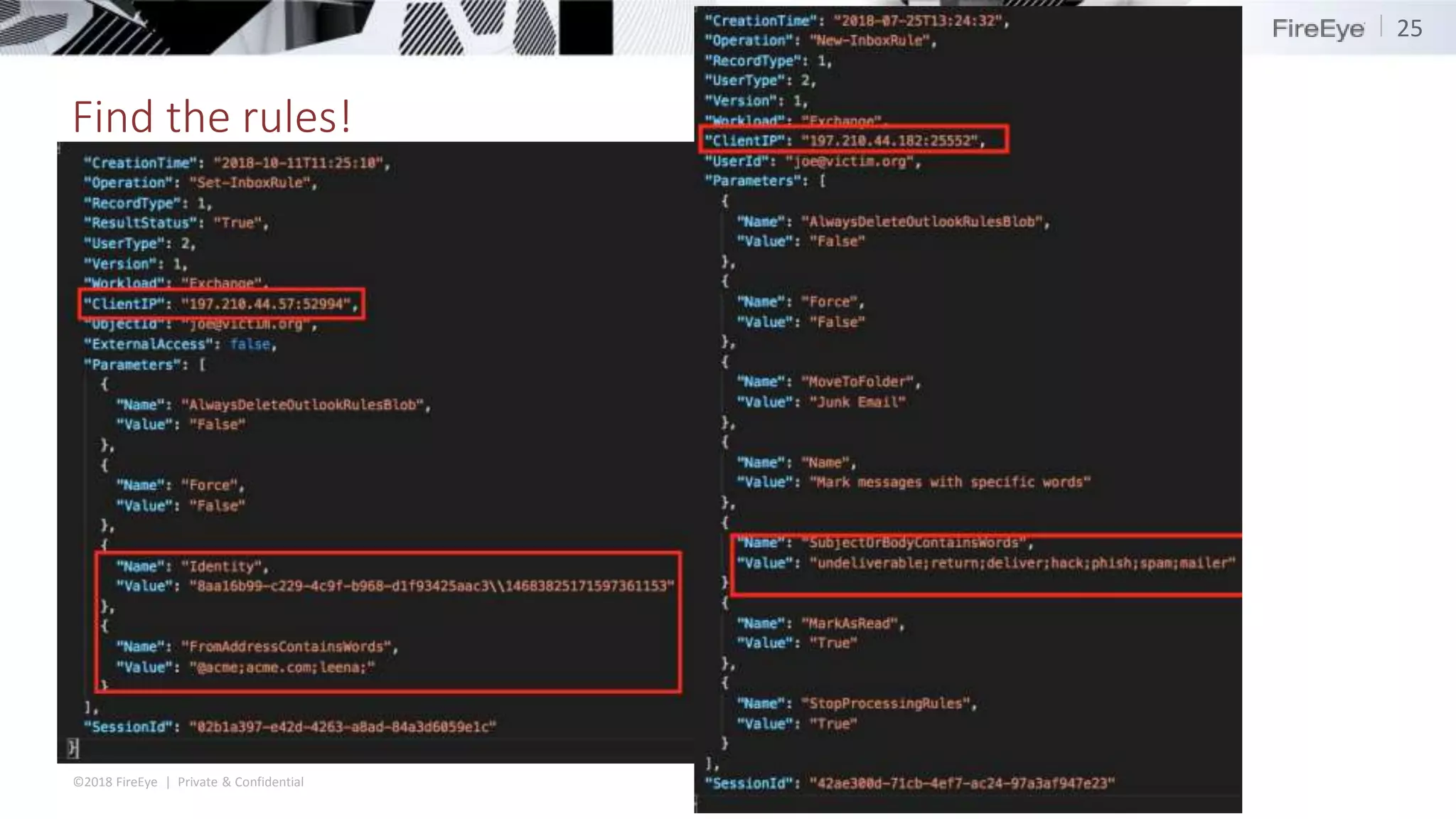 ©2018 FireEye | Private & Confidential
Find the rules!
25
 