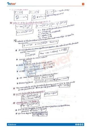 Shm Physics Handwritten Notes Pdf
