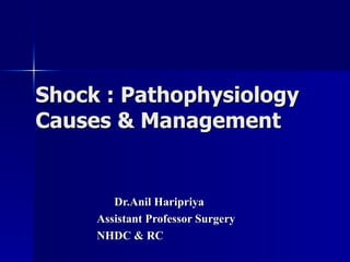 Shock : Pathophysiology Causes & Management Dr.Anil Haripriya Assistant Professor Surgery NHDC & RC 
